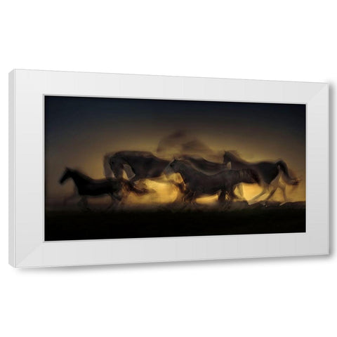 Out Of Hell White Modern Wood Framed Art Print by Malovrh, Milan