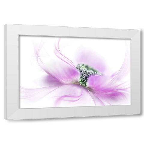 Flow White Modern Wood Framed Art Print by Parker, Jacky