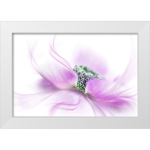 Flow White Modern Wood Framed Art Print by Parker, Jacky