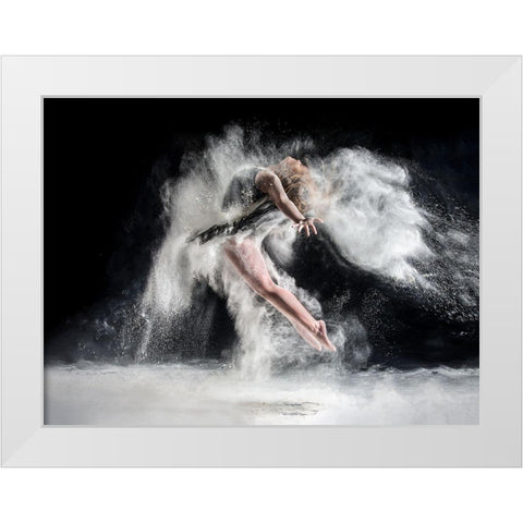 Frenzy White Modern Wood Framed Art Print by Pentony Ma, Pauline