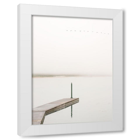 Semaphore In Green White Modern Wood Framed Art Print by Concepcion Alvarado, Jesus