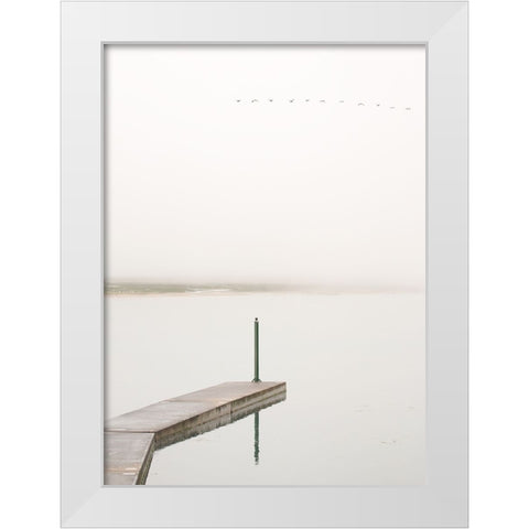 Semaphore In Green White Modern Wood Framed Art Print by Concepcion Alvarado, Jesus