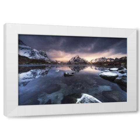 Winter Light White Modern Wood Framed Art Print by Martin Castan, David