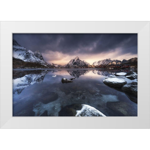 Winter Light White Modern Wood Framed Art Print by Martin Castan, David