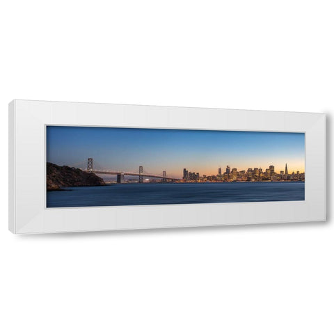 San Francisco White Modern Wood Framed Art Print by Fegari