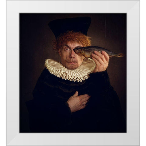 Point Of View White Modern Wood Framed Art Print by Melik-Nubarova, Svetlana