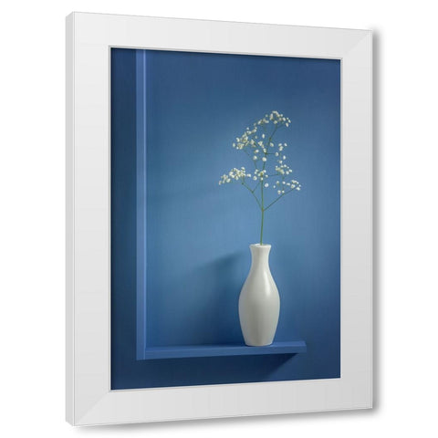 Simplicity White Modern Wood Framed Art Print by Clough, Stephen
