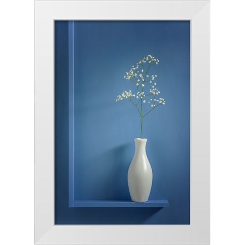 Simplicity White Modern Wood Framed Art Print by Clough, Stephen