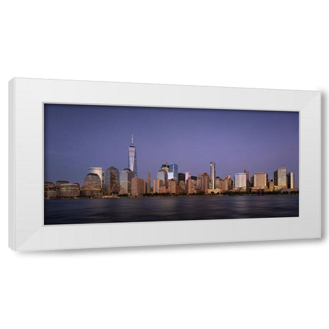 M A N H A T T A N White Modern Wood Framed Art Print by Fegari