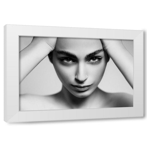 Bravo White Modern Wood Framed Art Print by Hamidnezhad, Amin