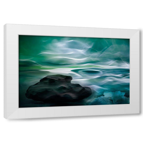 Unknown Waters White Modern Wood Framed Art Print by Marthinussen, Willy