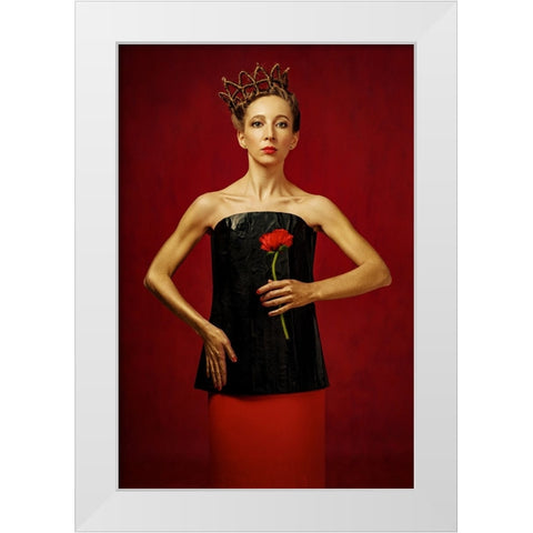 Untitled White Modern Wood Framed Art Print by Smirnov, Sergei