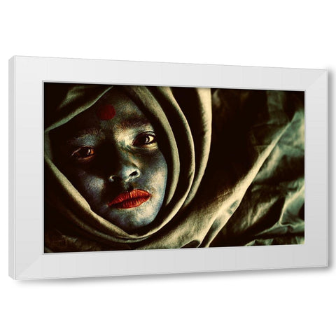 Untitled White Modern Wood Framed Art Print by Meir Levi, Miki