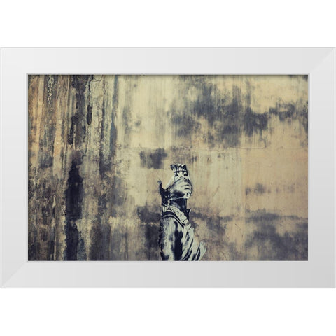 Hear My Voice. White Modern Wood Framed Art Print by Verschelden, Harry