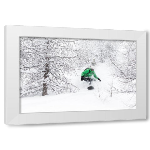 Tranquility White Modern Wood Framed Art Print by Sanne, Jakob