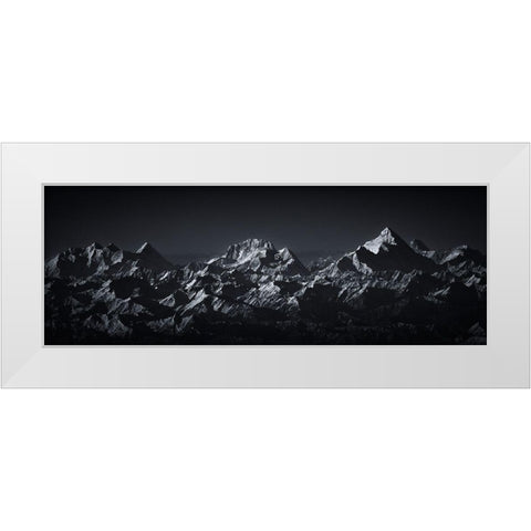 K2 The Abruzzi Spur White Modern Wood Framed Art Print by Van Hoecke, Martin