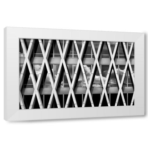 Skyscraper White Modern Wood Framed Art Print by Stalmans, Luc