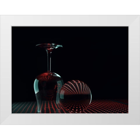 Shapes In Red White Modern Wood Framed Art Print by Westum, Heidi