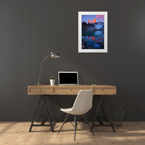 Morning Of Tranquility White Modern Wood Framed Art Print by Zhang, Yan