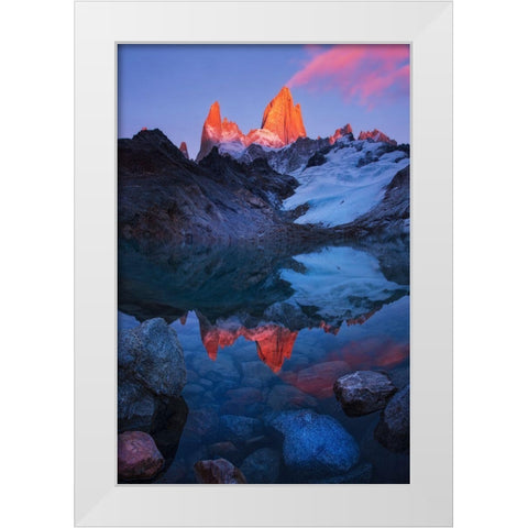Morning Of Tranquility White Modern Wood Framed Art Print by Zhang, Yan