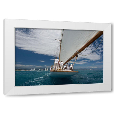 Close Following White Modern Wood Framed Art Print by Pelissier, Marc