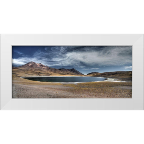 Laguna Miscanti Et Miniques White Modern Wood Framed Art Print by Moreau, Loulou