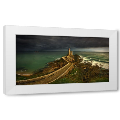 Rain Is Coming ... White Modern Wood Framed Art Print by Browko, Krzysztof