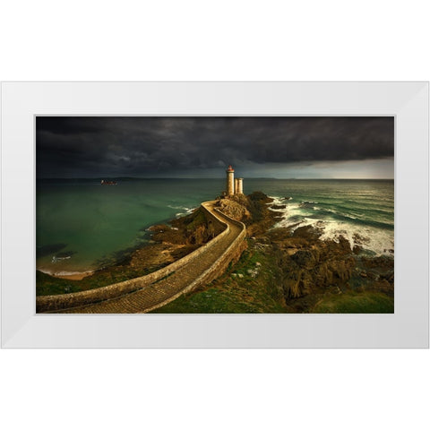 Rain Is Coming ... White Modern Wood Framed Art Print by Browko, Krzysztof