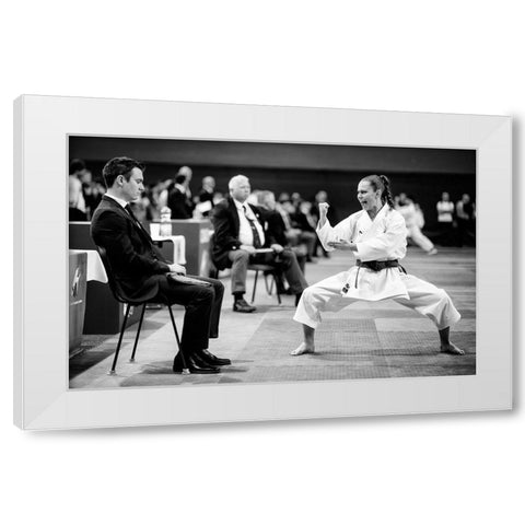 Wake Up!!! White Modern Wood Framed Art Print by Rebro, Marcel