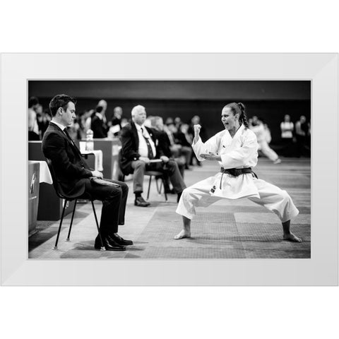 Wake Up!!! White Modern Wood Framed Art Print by Rebro, Marcel