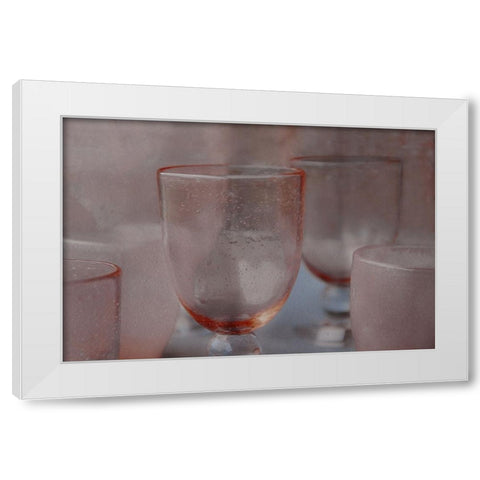 Glass Tableware White Modern Wood Framed Art Print by Claes, Gilbert