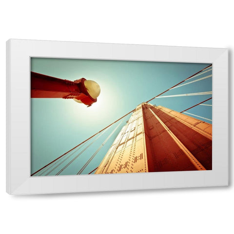 Golden Gate White Modern Wood Framed Art Print by Steinkopff, Robert