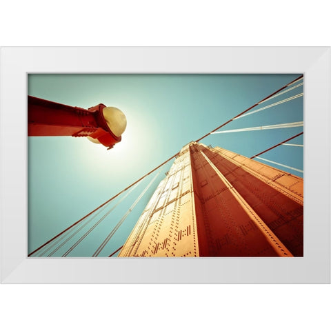 Golden Gate White Modern Wood Framed Art Print by Steinkopff, Robert