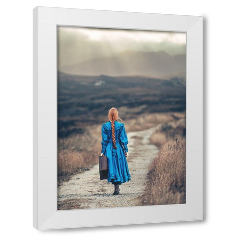 Way Home White Modern Wood Framed Art Print by Russocka, Magdalena