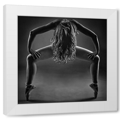 The M Shape White Modern Wood Framed Art Print by Gallon, Florian