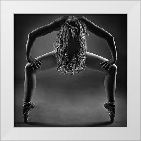 The M Shape White Modern Wood Framed Art Print by Gallon, Florian