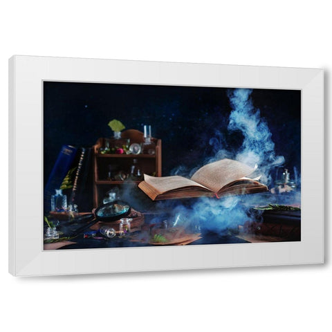 Levitation Spell White Modern Wood Framed Art Print by Belenko, Dina