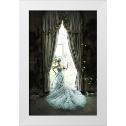 Grey Dress White Modern Wood Framed Art Print by kenp