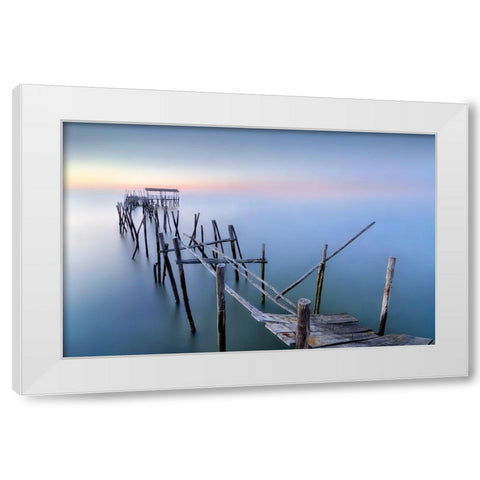 The Old Pier White Modern Wood Framed Art Print by Osuna, Fran