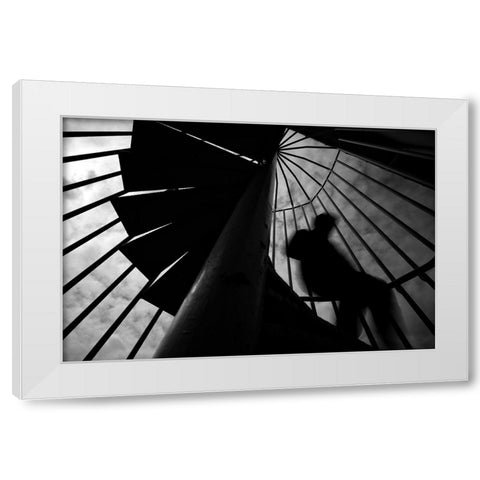 Untitled White Modern Wood Framed Art Print by Ayer, Ali