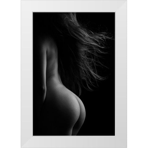 Curves White Modern Wood Framed Art Print by Krystynek MQEP, Martin