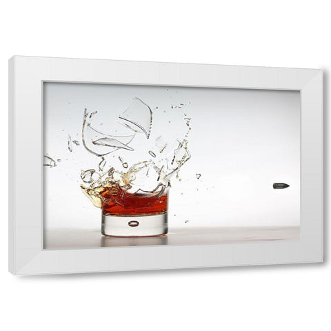 Shot Of Whisky White Modern Wood Framed Art Print by Augusteijn, Lex