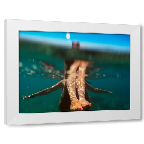 Summer Day White Modern Wood Framed Art Print by Belda, Rafael