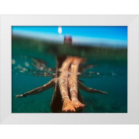 Summer Day White Modern Wood Framed Art Print by Belda, Rafael