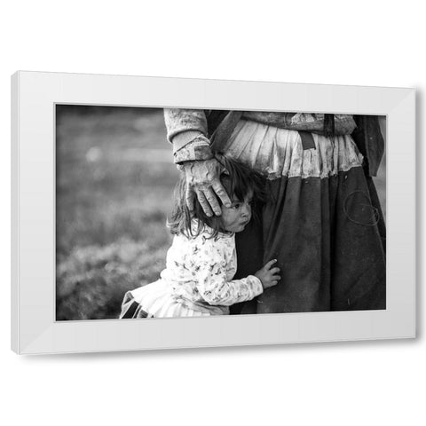 Protected By White Modern Wood Framed Art Print by Matsui, Akira