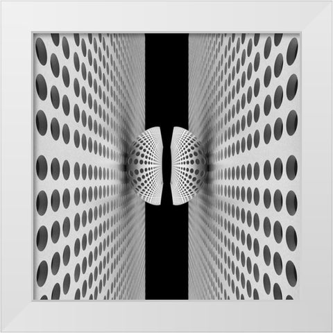 Corridor Of Ball White Modern Wood Framed Art Print by Bunjamin, Antonyus