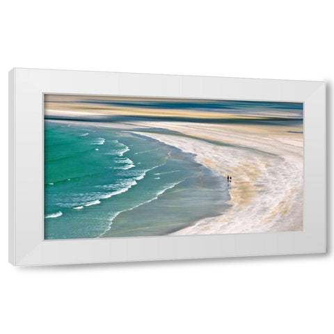 Sea Poetry White Modern Wood Framed Art Print by Voncina, Anuska