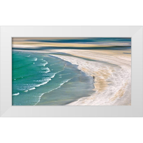 Sea Poetry White Modern Wood Framed Art Print by Voncina, Anuska