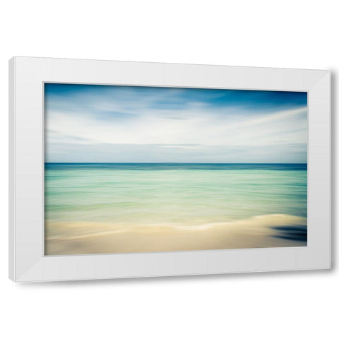 Beach White Modern Wood Framed Art Print by Steinkopff, Robert