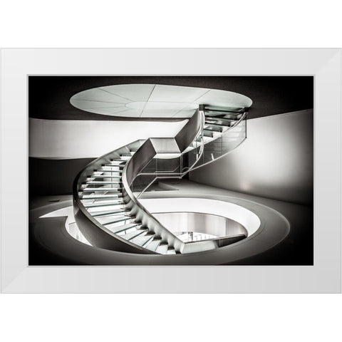 Stairway To Heaven White Modern Wood Framed Art Print by Bernardino Coelho, Antonio
